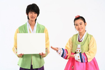 Kids in Korean Dressの写真素材