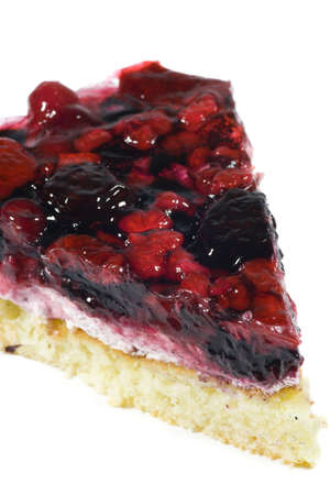 Closeup of delicious fruit pie with berries.