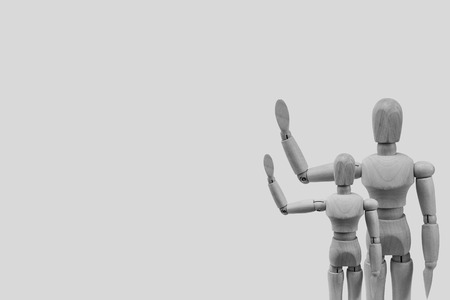 human wooden figure conceptsの写真素材