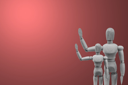 human wooden figure conceptsの写真素材