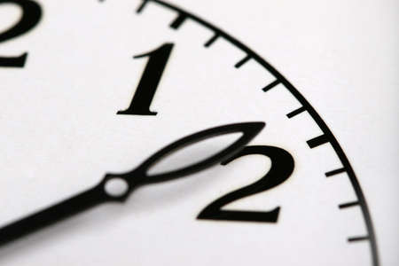 close-up part of watch face with minute-handの写真素材