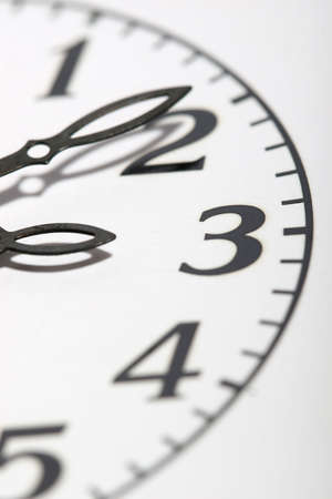 half of watch face with end of minute and hour handの写真素材