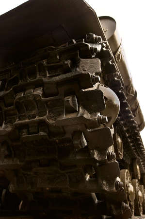 black iron tank track from bottom