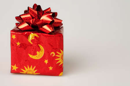 red present box with bow and shadow