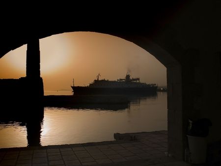 Rethymnon - portの写真素材