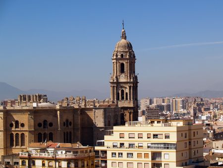 Panoramic viev of Malaga         の写真素材