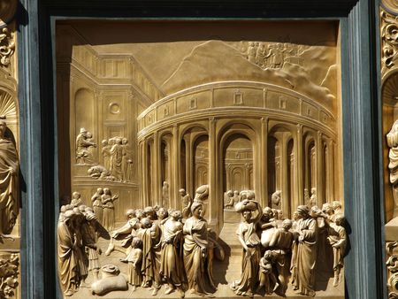 Baptistery - Florence . The door of paradise         の写真素材