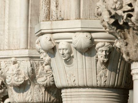 Venice - Doge's Palace - The capitals of the columns      の写真素材