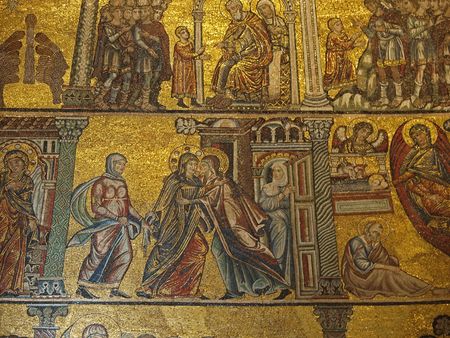 Baptistery of Florence - View of the mosaic ceiling      のeditorial素材