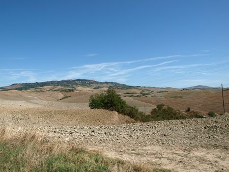 Tuscany - Landscape after harvests の写真素材