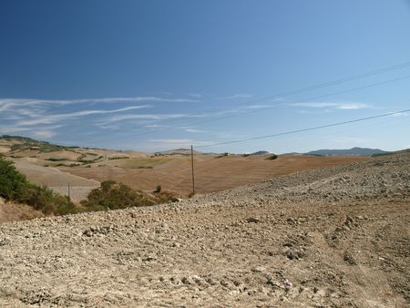 Tuscany - Landscape after harvests の写真素材