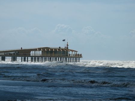 Lido di Camaiore - modern pier の写真素材