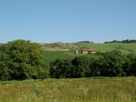 The landscape of the Val dOrcia. Tuscany. Italiyの写真素材