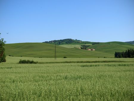 The landscape of the Val dOrcia. Tuscany. Italiyの写真素材