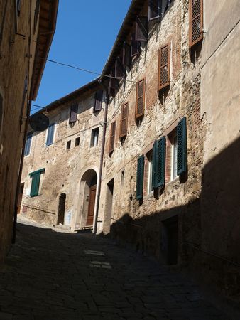 Montalcino - old architecture and fine wineの写真素材