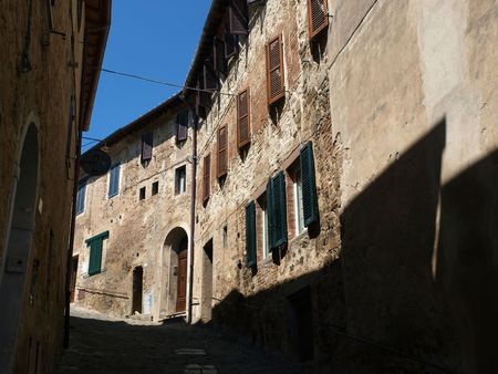 Medieval Town In Montalcino Area, Tuscany, Italyの写真素材