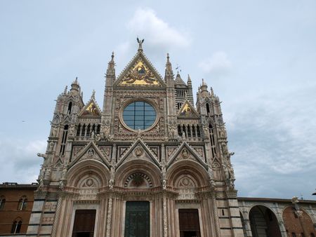 Siena - Duomo .The western facadeの写真素材