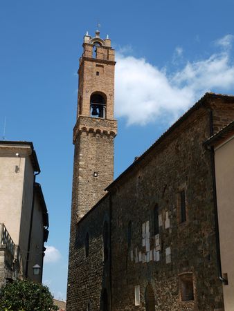 Medieval Town In Montalcino Tuscany, Italyの写真素材