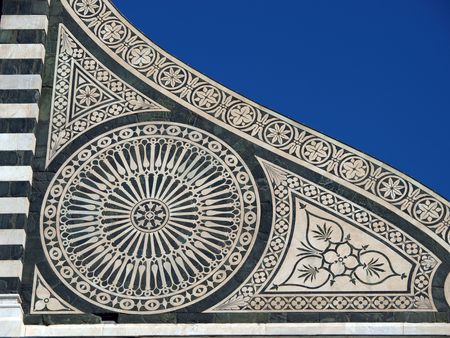 Detail from facade of Santa Maria Novella - Florenceの写真素材