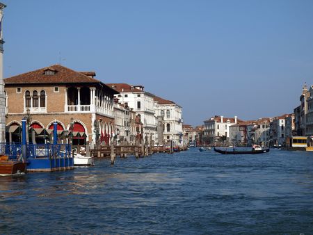 Venice - Exquisite antique building at Canal Grandeの写真素材