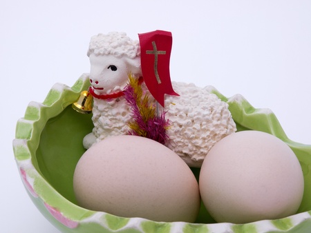 easter decoration isolated on white background の写真素材
