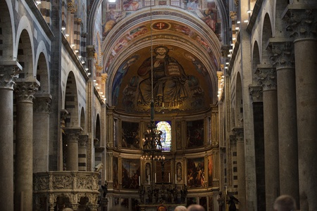 Pisa - Duomo interior. The nave and the altar