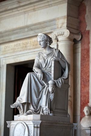 Pisa - Camposanto - Cemetery was constructed in 1278 to house the sacred dirt brought back from Golgotha during the Crusades. It then became the burial place of the Pisan upper classのeditorial素材