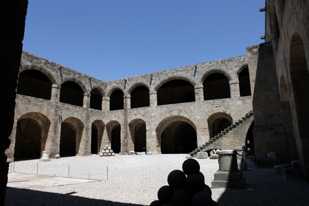 Rhodes - the medieval building of the Hospital of the Knights.At present Archaeological museum .