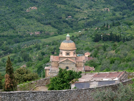 Cortona - Church of Santa Maria del Calcinaioの写真素材