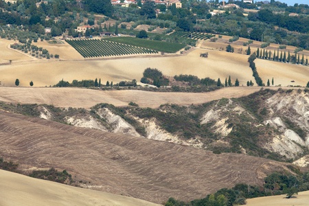 The landscape of the  Tuscany  Italyの写真素材