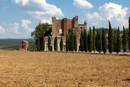 Abbey of San Galgano, Tuscany, Italyの写真素材