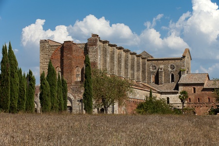 Abbey of San Galgano, Tuscany, Italyの写真素材