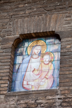 Assisi - Mary and Jesusの写真素材