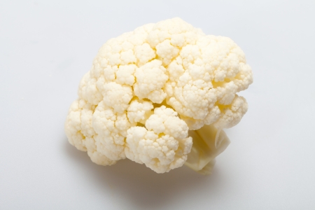 Fresh cauliflower isolated on white の写真素材