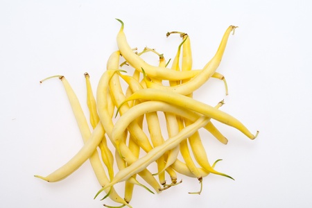 yellow beans isolated on white background