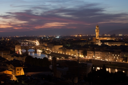 Night view of Florenceのeditorial素材