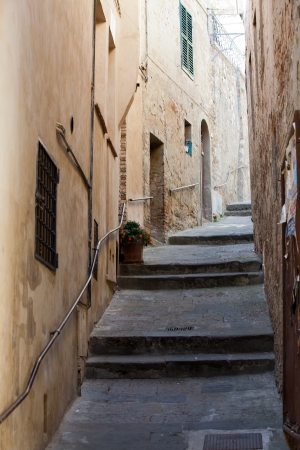 morning in the Tuscan town の写真素材