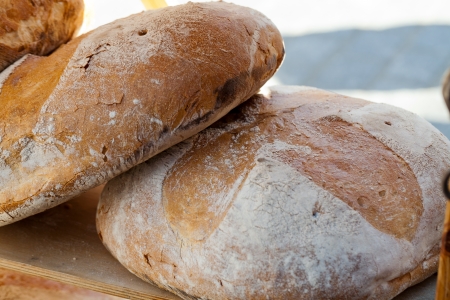 large loaves of bread traditionally roasted