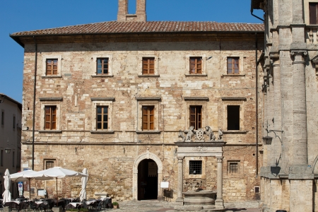  Palazzo Tarugi in Montepulciano. Tuscany, Italyのeditorial素材