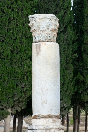 ruins of the ancient city of Hierapolisの写真素材