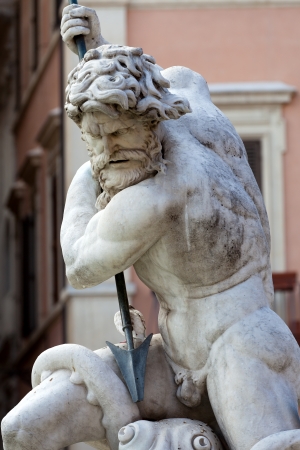 Piazza Navona, Neptune Fountain in Rome, Italy のeditorial素材