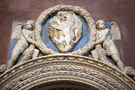 Florence - Basilica of Santa Croce interiorの写真素材