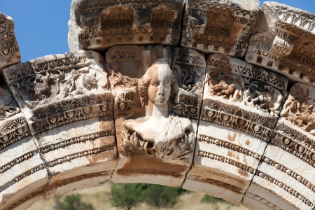 Temple of Hadrian  in the ancient Greek city Ephesusの写真素材