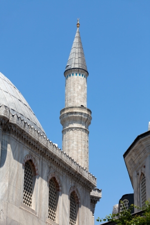 Istanbul - one of minarets Hagia Sophia  Turkeyの写真素材