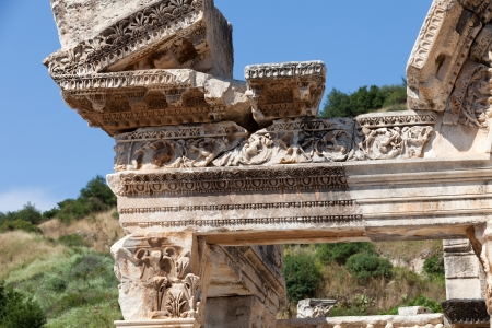 Temple of Hadrian  in the ancient Greek city Ephesusの写真素材