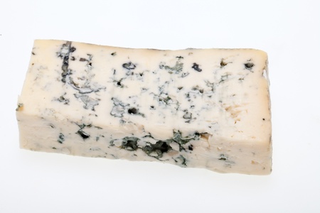 blue cheese isolated on white background の写真素材