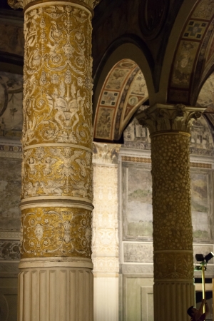 Florence - Palazzo Vecchio, First courtyard.のeditorial素材