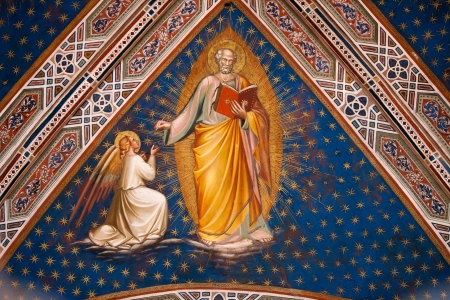 Fresco from Florence church - San Miniato al Monteのeditorial素材