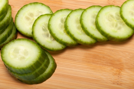 The green cucumber isolated on white background の写真素材