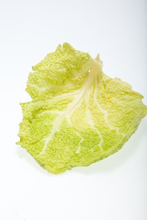 fresh savoy cabbage leaf as a texture の写真素材